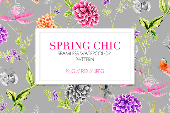 SPRING CHIC - Watercolor Prints in Illustrations - product preview 6