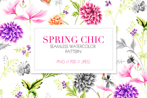 SPRING CHIC - Watercolor Prints in Illustrations - product preview 7
