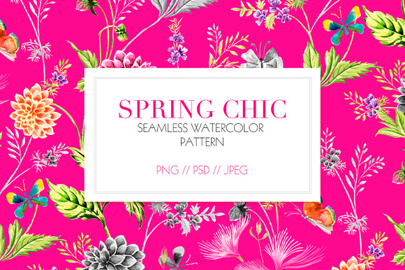 SPRING CHIC - Watercolor Prints in Illustrations - product preview 8
