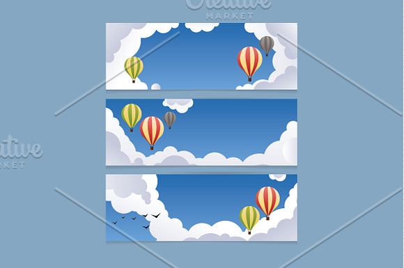 PSD - sky banners and backgrounds in Illustrations - product preview 1