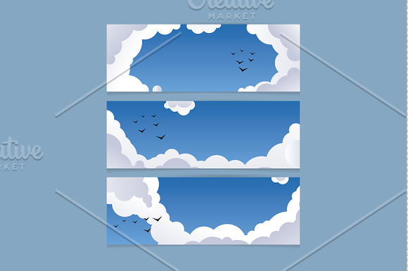 PSD - sky banners and backgrounds in Illustrations - product preview 2