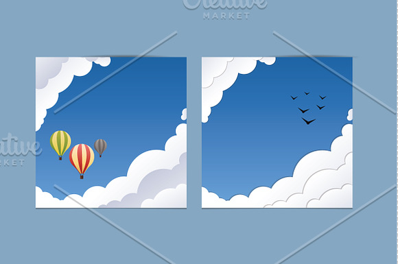 PSD - sky banners and backgrounds in Illustrations - product preview 3