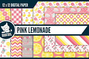 Pink lemonade digital paper