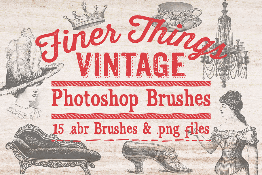 Finer Things Vintage Brushes in Photoshop Brushes - product preview 8