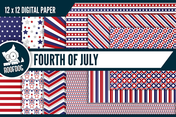 Fourth of July digital paper
