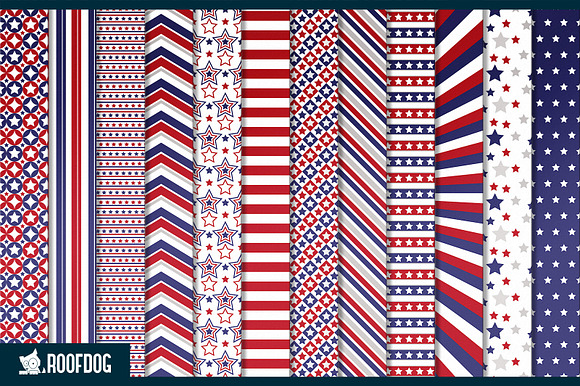 Fourth of July digital paper in Patterns - product preview 1