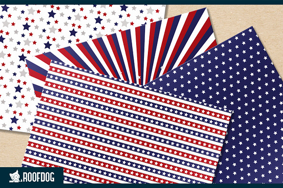 Fourth of July digital paper in Patterns - product preview 2