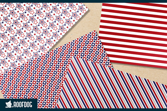 Fourth of July digital paper in Patterns - product preview 3