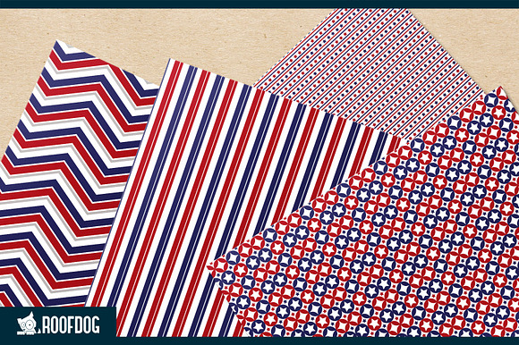 Fourth of July digital paper in Patterns - product preview 4