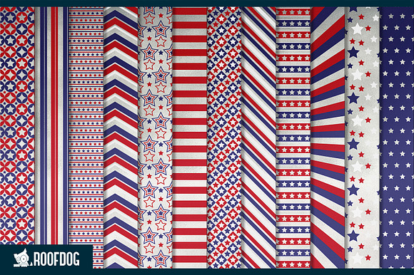Fourth of July digital paper silver  in Patterns - product preview 1
