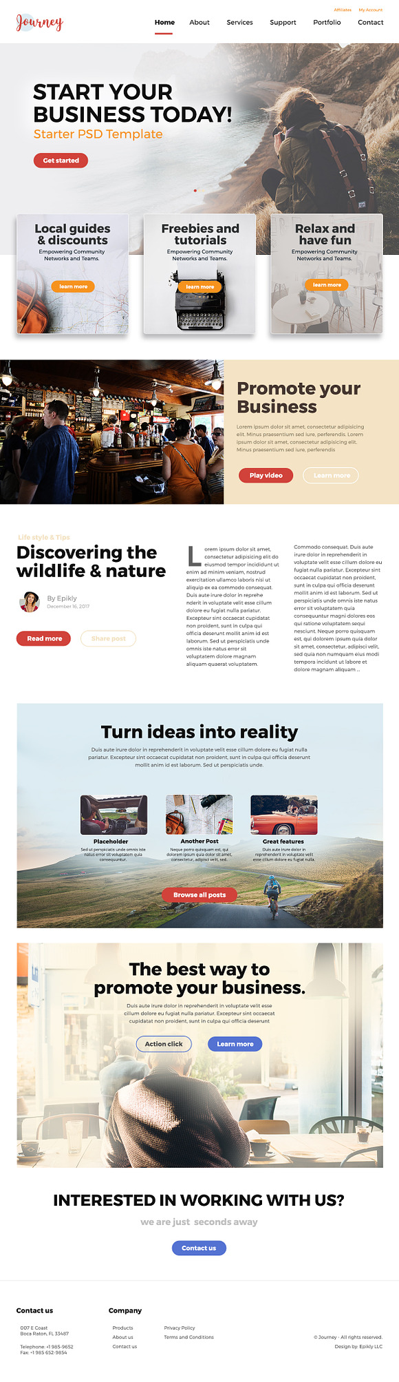 Journey - PSD Multipurpose Template in UI Kits and Libraries - product preview 6