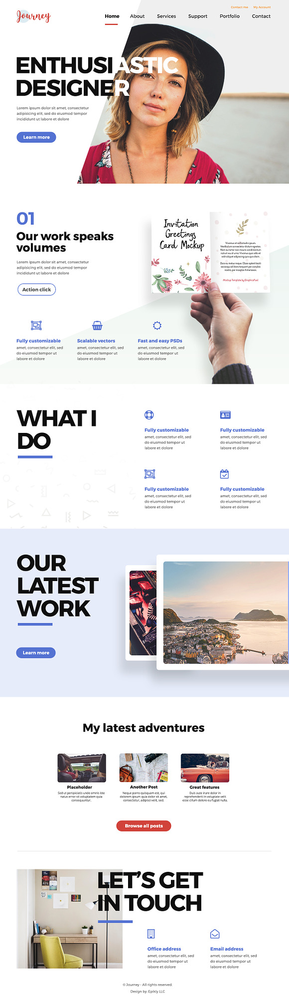 Journey - PSD Multipurpose Template in UI Kits and Libraries - product preview 8