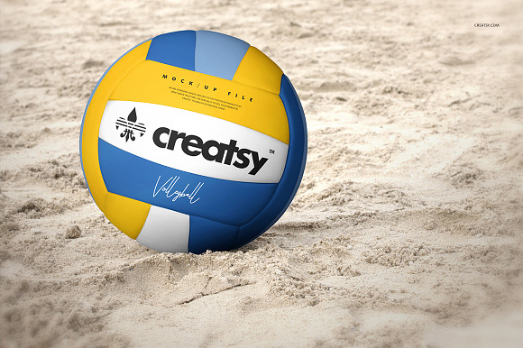 Volleyball Ball Mockup Set in Product Mockups - product preview 1