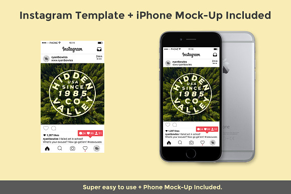 Instagram Editable Template in Instagram Templates - product preview 2