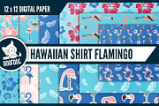 Hawaiian shirt digital paper