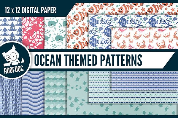 Ocean themed digital paper