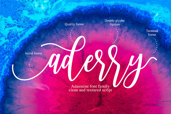 Adasmine Clean & Textured Script in Script Fonts - product preview 5