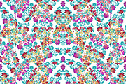 Colorful Floral Collage Pattern Mosaic