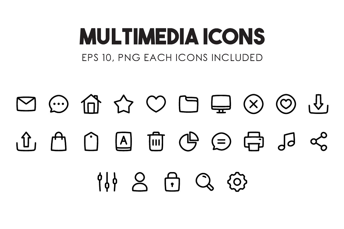Multimedia Icons in UI Icons - product preview 8