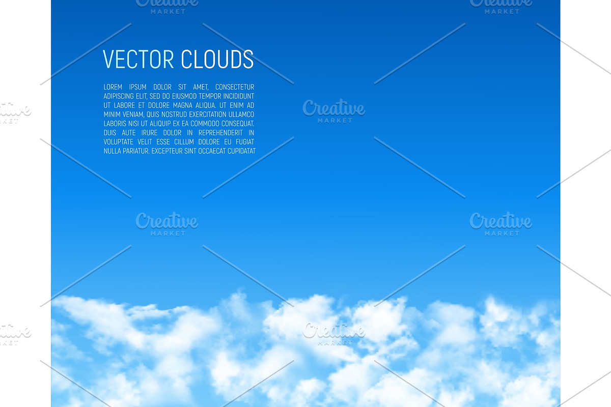 Abstract background with clouds in Illustrations - product preview 8