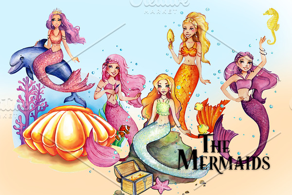 The Mermaids Clipart Images