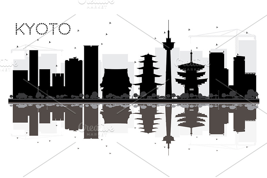 Kyoto City skyline in Illustrations - product preview 8