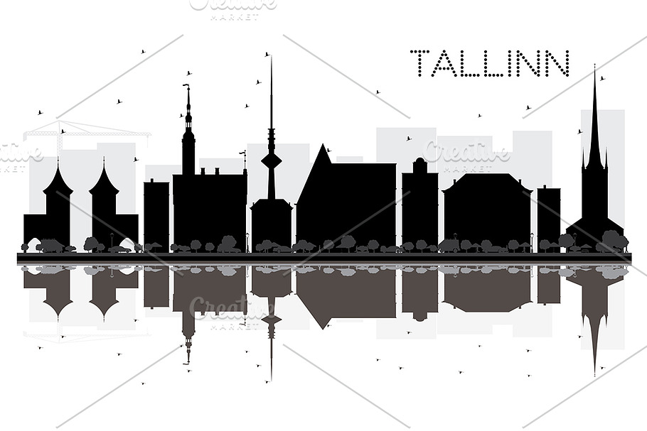 Tallinn City skyline in Illustrations - product preview 8