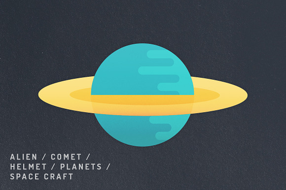 12 Vibrant Space Icons in Graphics - product preview 11