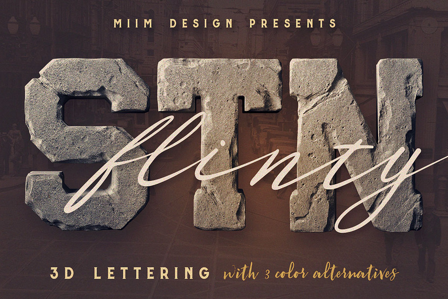 FlintyStone - 3D Lettering