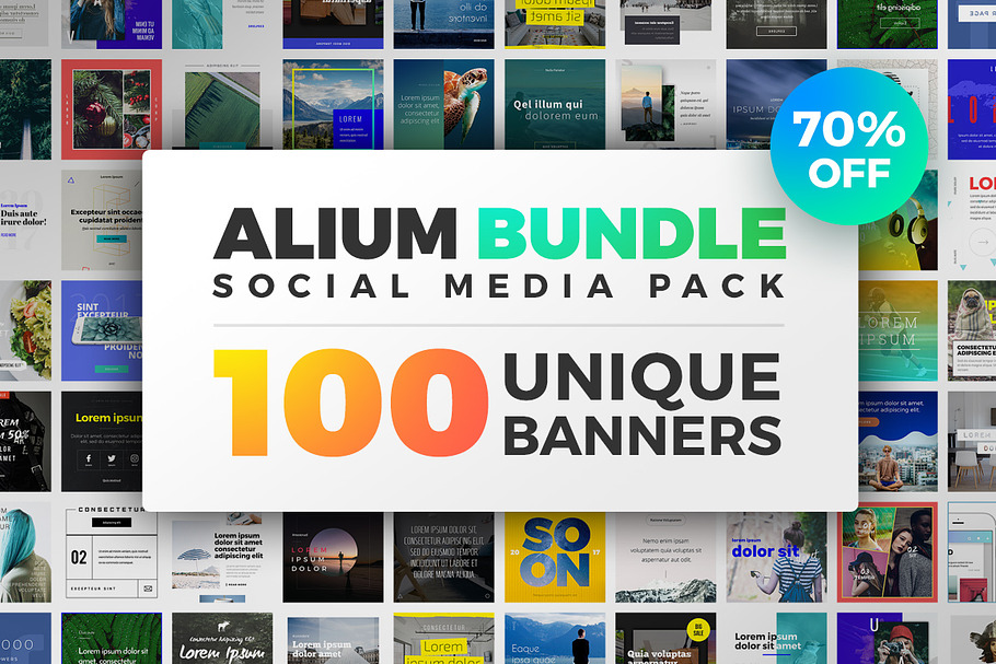 ALIUM BUNDLE | Social Media Pack in Social Media Templates - product preview 8