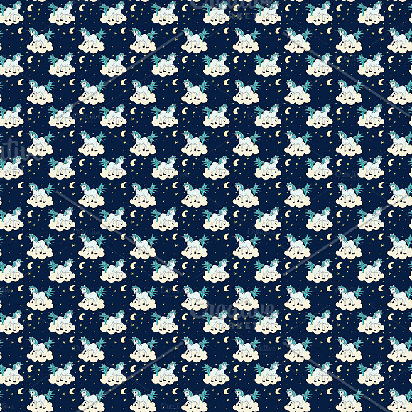 10 Unicorn Themed Seamless Patterns in Patterns - product preview 2