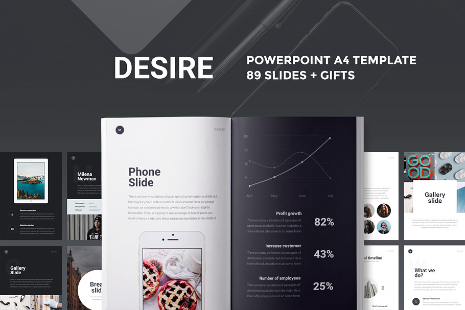 A4 | Desire PowerPoint Template in PowerPoint Templates - product preview 8