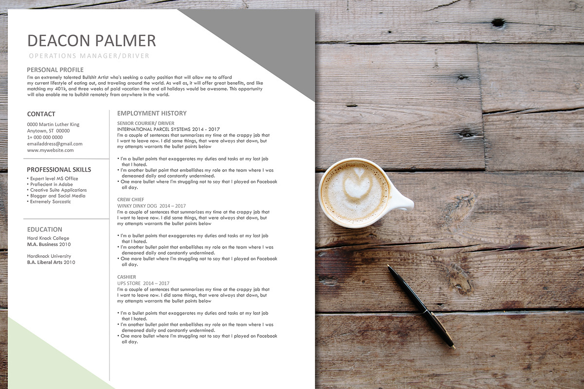 RESUME TEMPLATE - ANGLES in Resume Templates - product preview 8