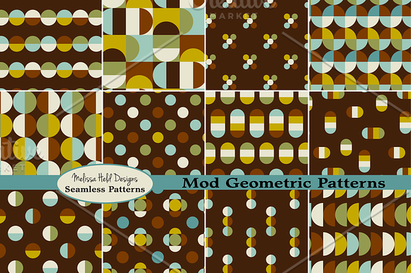 Mod Seamless Geometric Patterns in Patterns - product preview 3