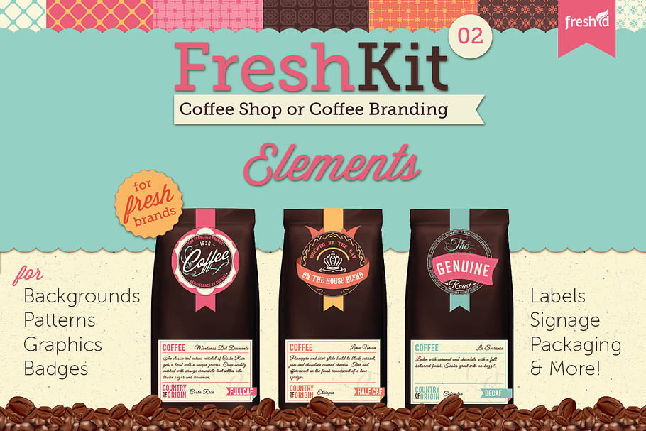 Coffee Cafe Branding Elements