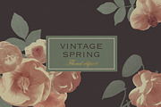 Vintage spring real flower clipart