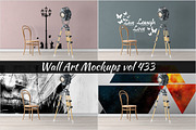 Wall Mockup - Sticker Mockup Vol 433