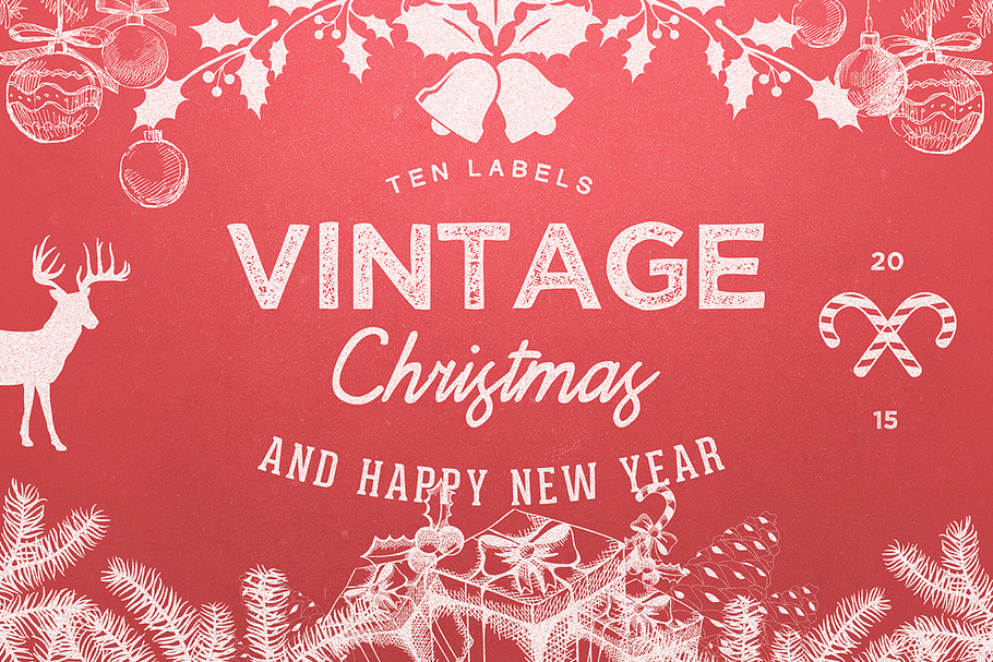10 Logo Vintage Christmas / New Year in Logo Templates - product preview 8