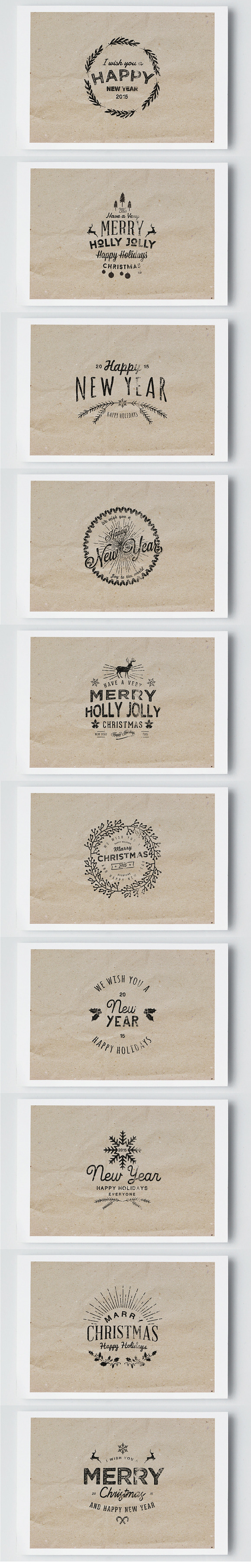 10 Logo Vintage Christmas / New Year in Logo Templates - product preview 1