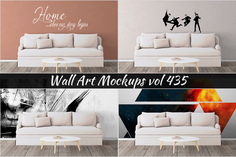 Wall Mockup - Sticker Mockup Vol 435 in Print Mockups - product preview 8