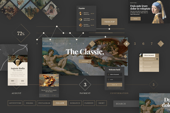 Simple Classic UI Kit in UI Kits and Libraries - product preview 10