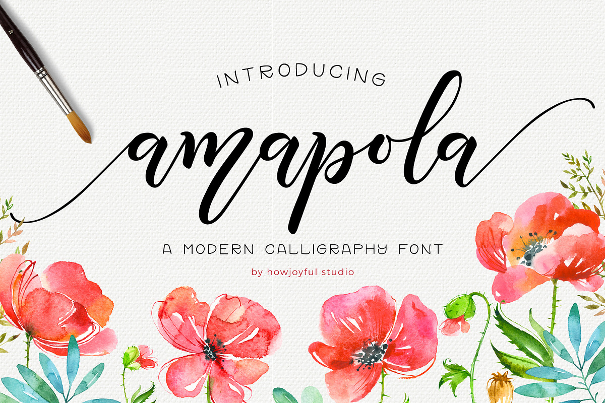 Amapola script font in Script Fonts - product preview 8