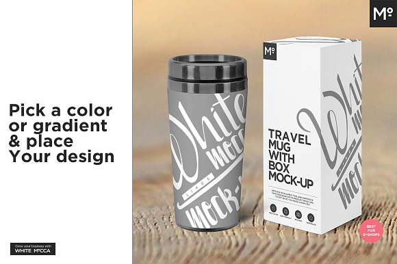 Travel Mug Mock-up in Product Mockups - product preview 5