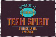Team Spirit Label Typeface