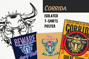 Corrida T-shirts And Poster Labels