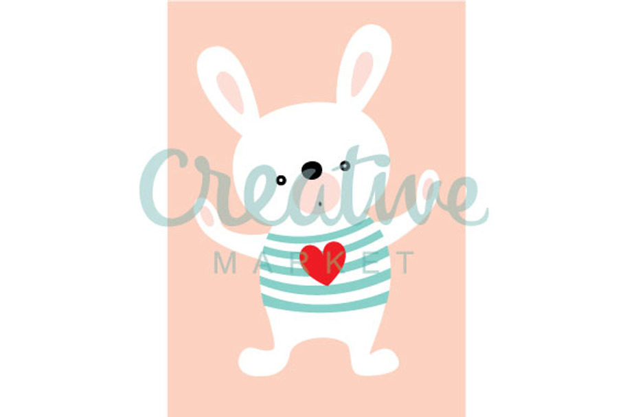 Cute Bunny Vector in Illustrations - product preview 8