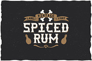Spiced Rum Vintage Label Typeface