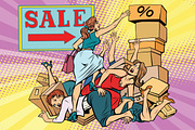 Women battle for discount on sale
