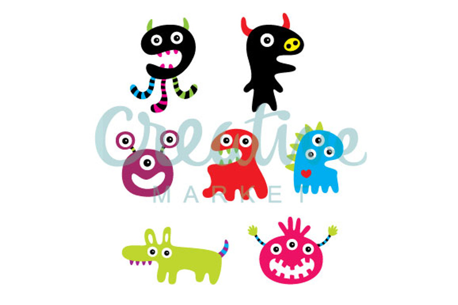 Cute Monster Vector in Illustrations - product preview 8