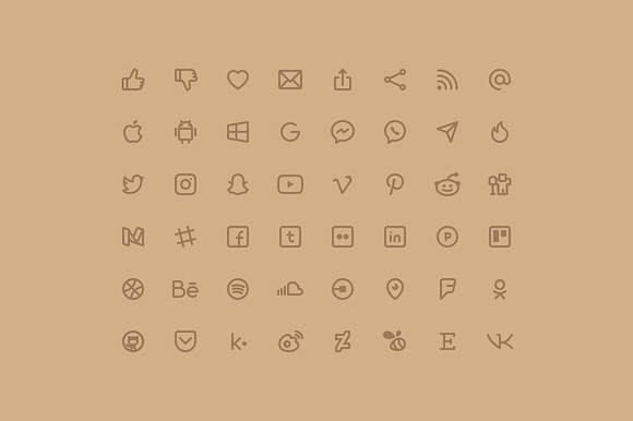 Premium Social Media Icons in Vector Social Icons - product preview 4